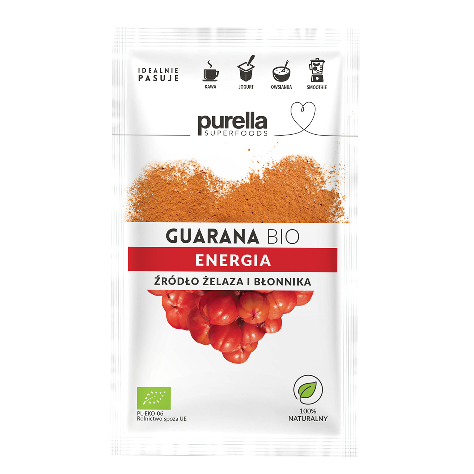 PURELLA Superfoods Guarana Bio, proszek, 21 g zdjęcie