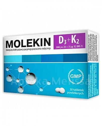 MOLEKIN D3 + K2 - 30 tabl. Na niedobory witamin D3 i K2. zdjęcie
