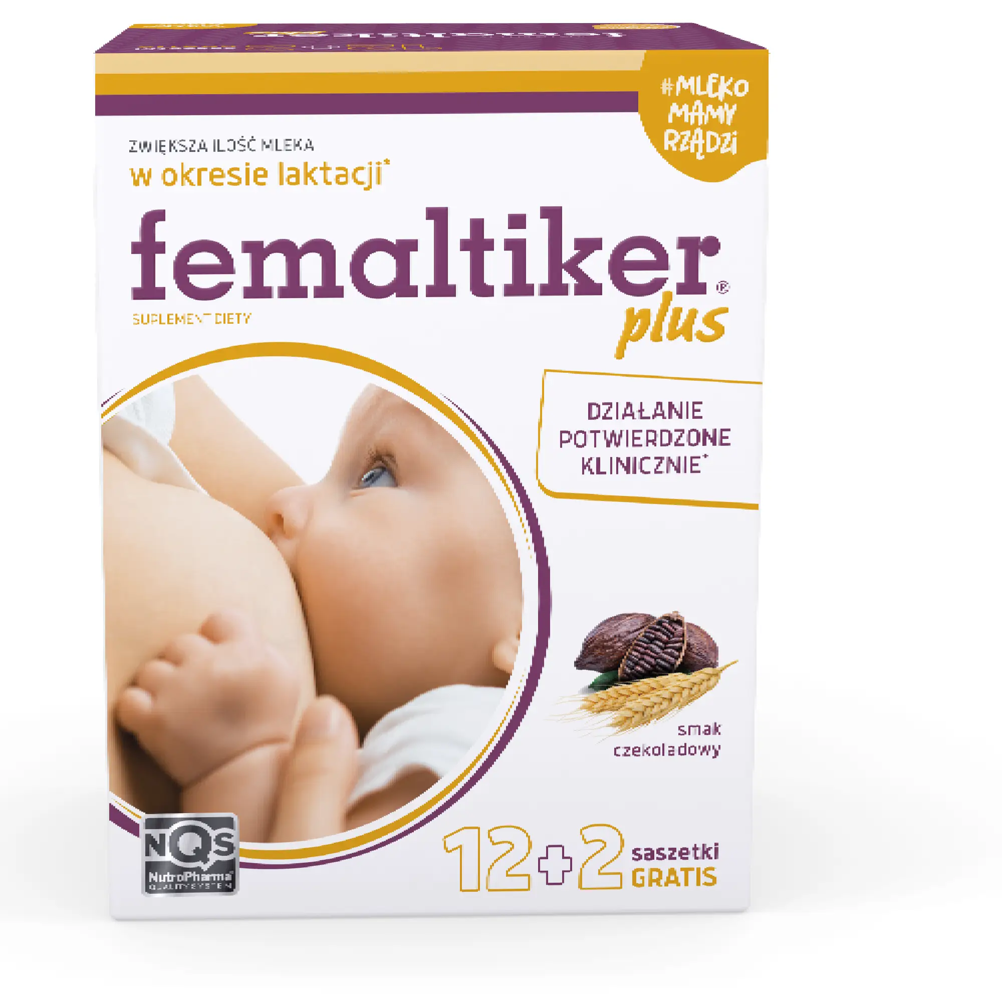 Femaltiker plus smak czekoladowy, saszetki, 14 sztuk zdjęcie