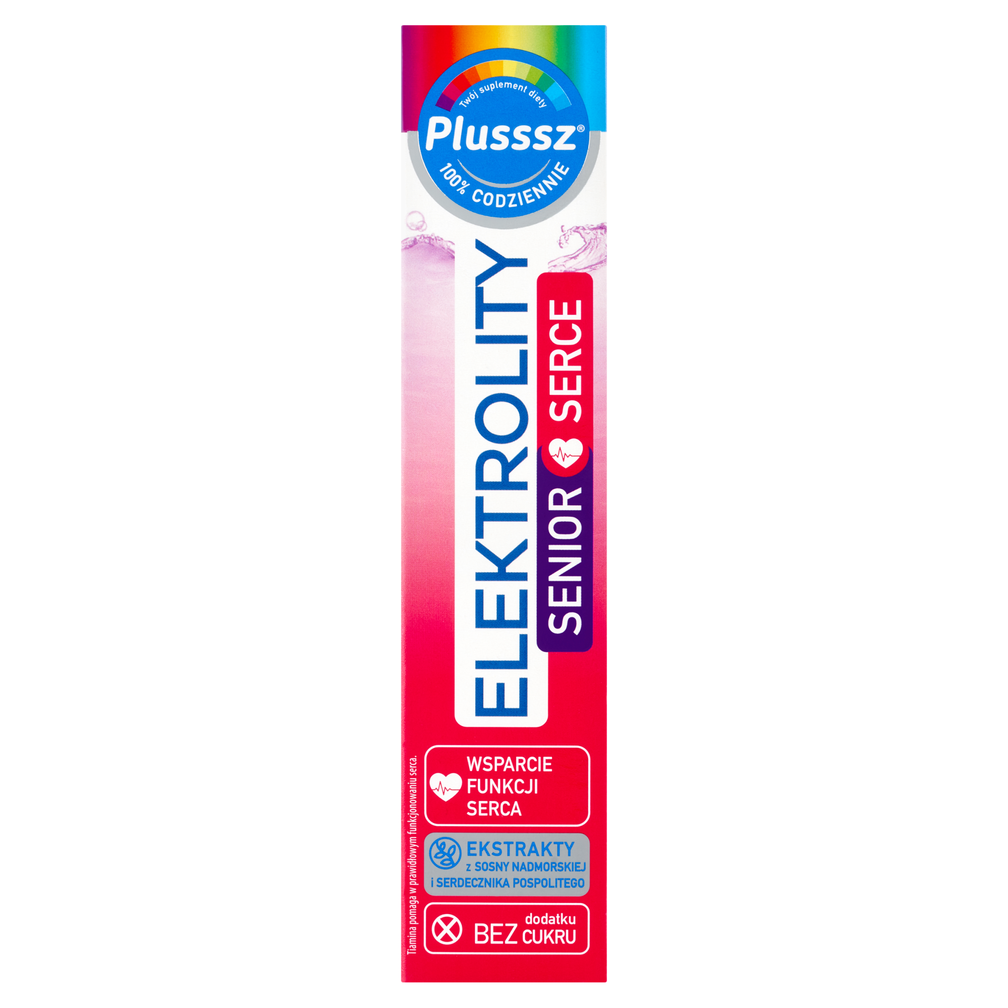 Plusssz Elektrolity Senior serce, tabletki musujące, 24 sztuki zdjęcie