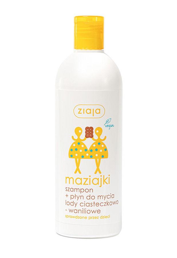 Ziaja Maziajki szampon + płyn do mycia lody ciasteczkowo - waniliowe 400 ml zdjęcie