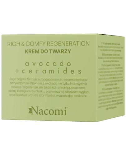Nacomi Rich&Comfy Regeneration Krem do twarzy Awokado, 40 ml zdjęcie