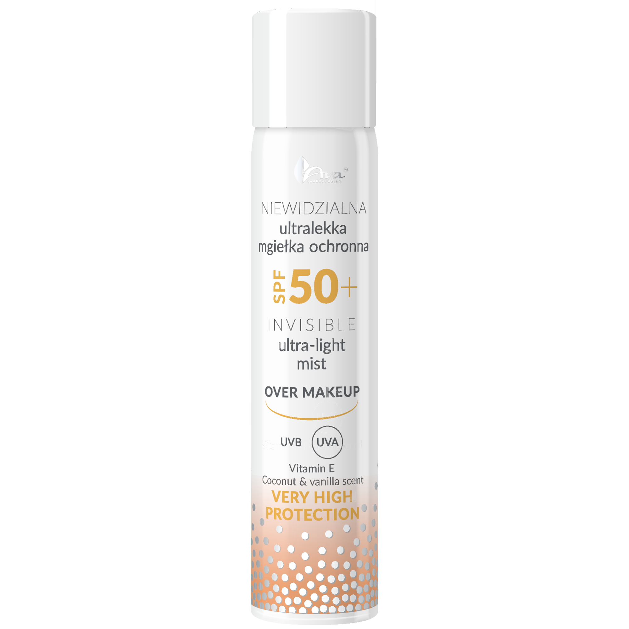 Ava, niewidzialna ultralekka mgiełka ochronna SPF 50+, 75 ml zdjęcie