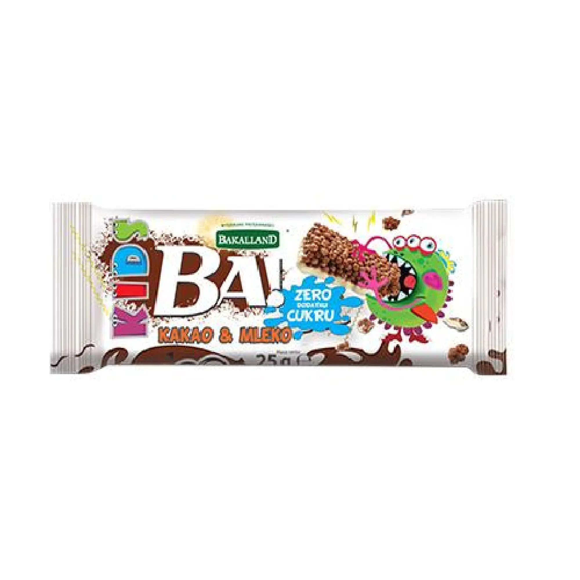 Bakalland BA! Kids Kakao & mleko baton zbożowy 25 g zdjęcie