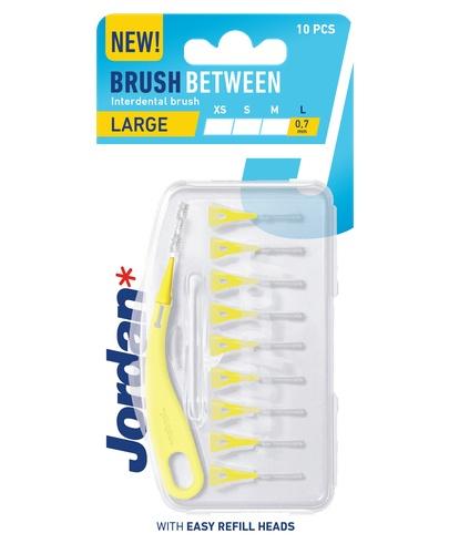 Jordan IDB Brush Between, szczoteczki do czyszczenia przestrzeni międzyzębowych, rozmiar L - 0,7 mm, 10 sztuk zdjęcie