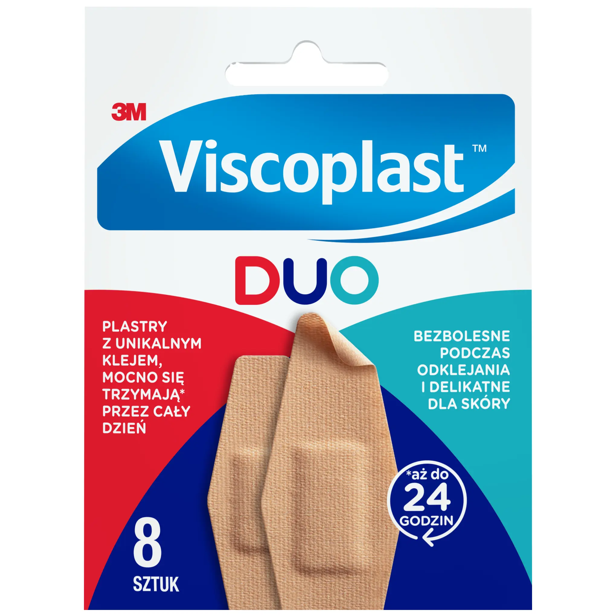Viscoplast Duo zestaw plastrów 2 rozmiary kopertka 8 sztuk