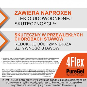 4 Flex Pure Gel 100mg/g na ból i stan zapalny mięśni i stawów żel 100 g