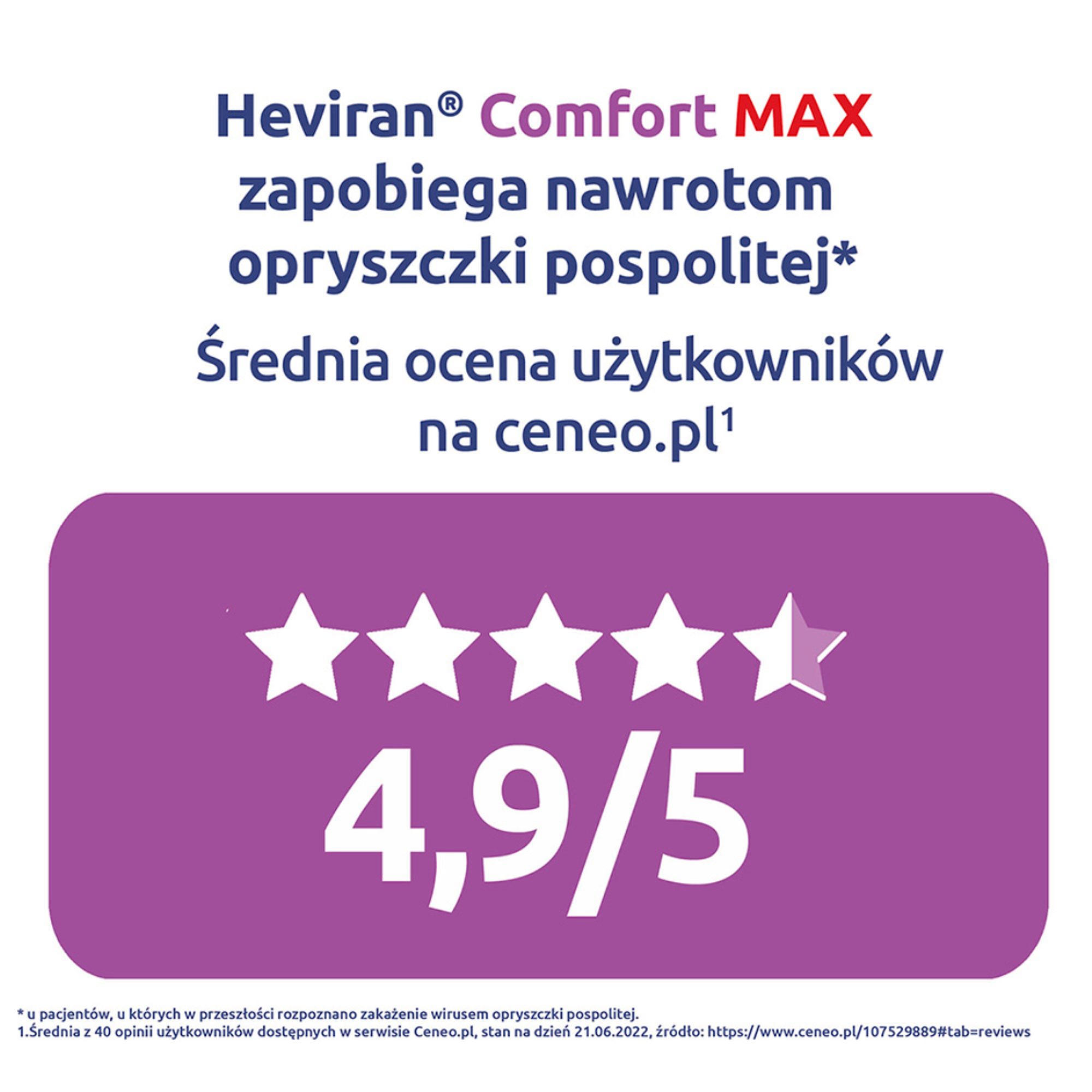 Heviran Comfort MAX 400mg 30 tabletek