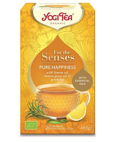 Yogi Tea For the Senses Herbata Pure Happiness Czysta radość BIO - 20 sasz.  - cena, opinie, stosowanie zdjęcie