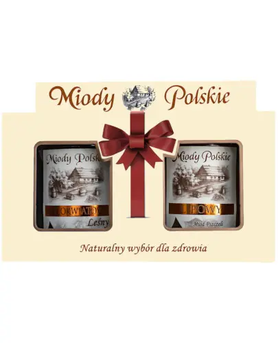 Miody Polskie miód lipowy 400 g + miód wielokwiatowy leśny 400 g [ZESTAW] zdjęcie