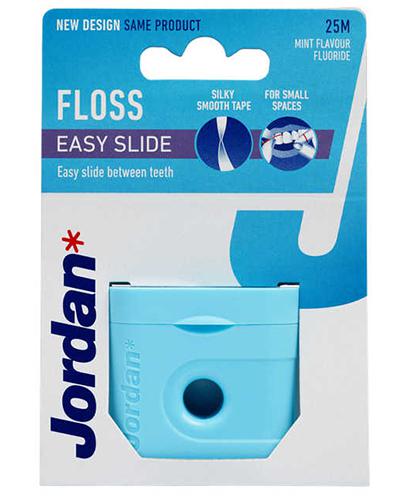 Jordan Easy Slide Nić dentystyczna z fluorem, 25 m, cena, opinie, wskazania zdjęcie
