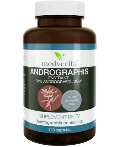 Medverita Andrographis ekstrakt 98% andrografolidów 120 kapsułek zdjęcie