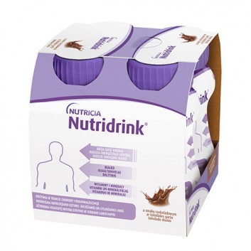 Nutridrink o smaku czekoladowym płyn 4x 125 ml