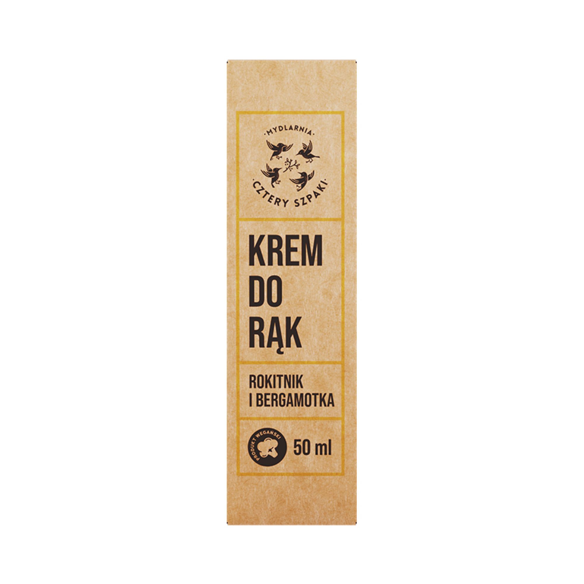 Mydlarnia Cztery Szpaki, Krem do rąk Rokitnik i Bergamotka, 50 ml zdjęcie