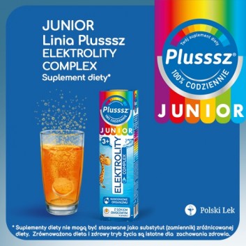 Plusssz Junior Elektrolity Complex - 20 tabl. mus. - cena, opinie, właściwości