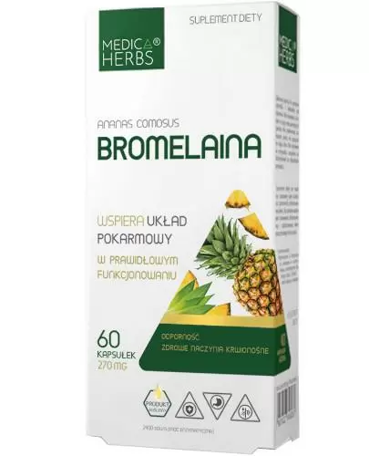 Medica Herbs Bromelaina 60 kapsułek zdjęcie