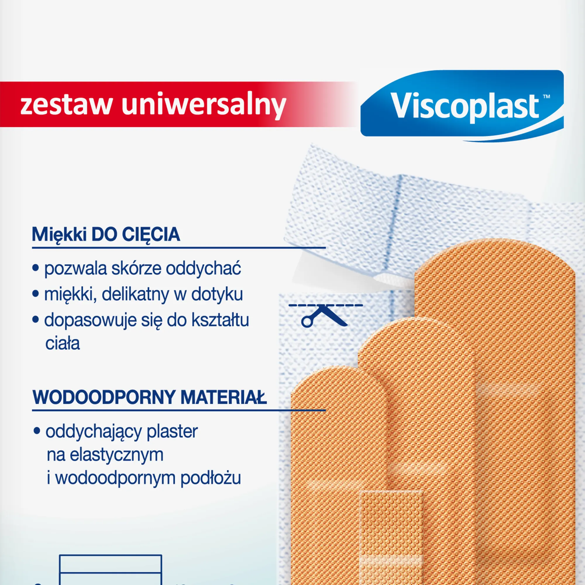 Viscoplast zestaw plastrów uniwersalny 24 sztuk