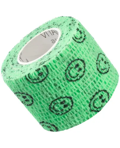 Vitammy autoband elastyczny bandaż kohezyjny 5 cm x 4,5 m zielone buźki 1 sztuka zdjęcie