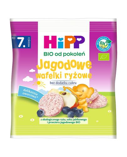 HIPP BIO Jagodowe wafelki ryżowe po 7 m-cu - 30 g zdjęcie