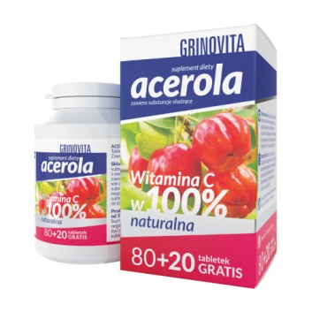 GRINOVITA Acerola, 100 tabletek