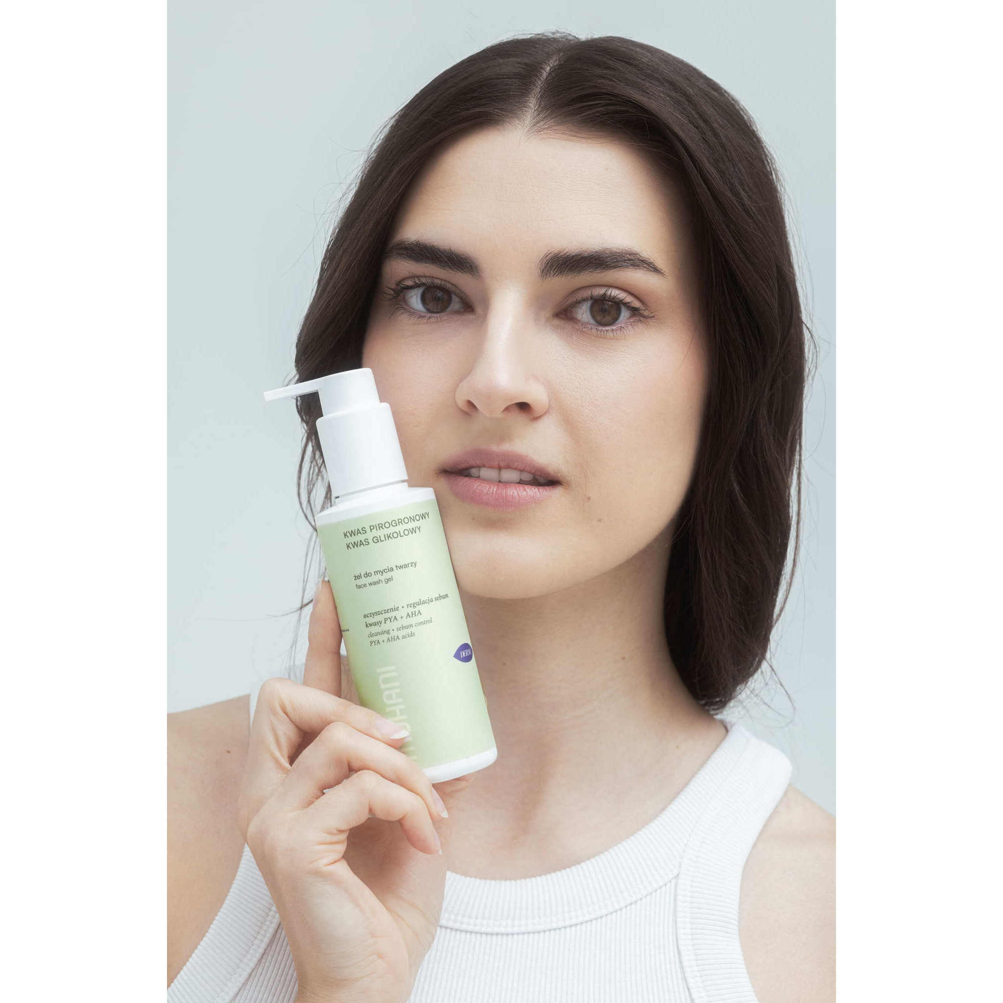 Mohani Derm, żel do mycia twarzy z kwasem pirogronowym i glikolowym, 150 ml