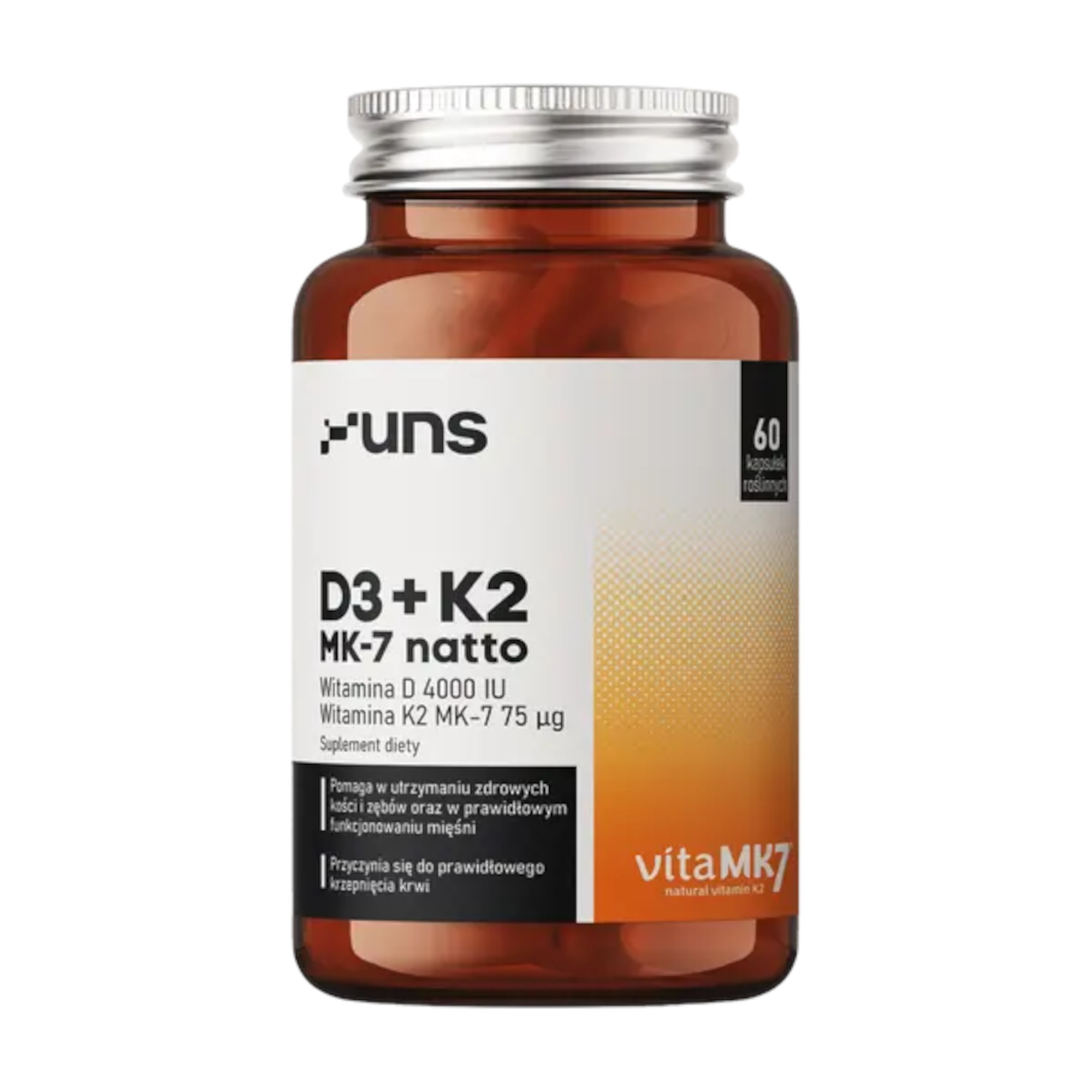 UNS D3+K2 Mk-7 Natto, kapsułki, 60 sztuk zdjęcie