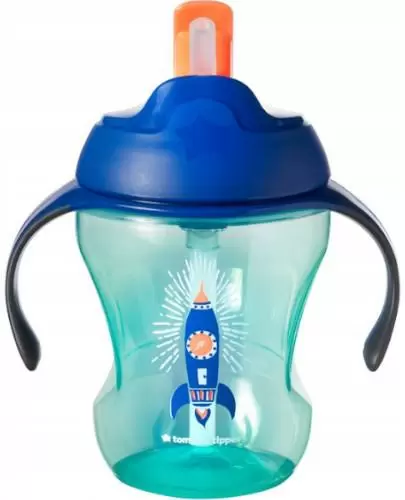 Tommee Tippee Easy Drink kubek niekapek ze słomką 6m+ zielony 230 ml zdjęcie