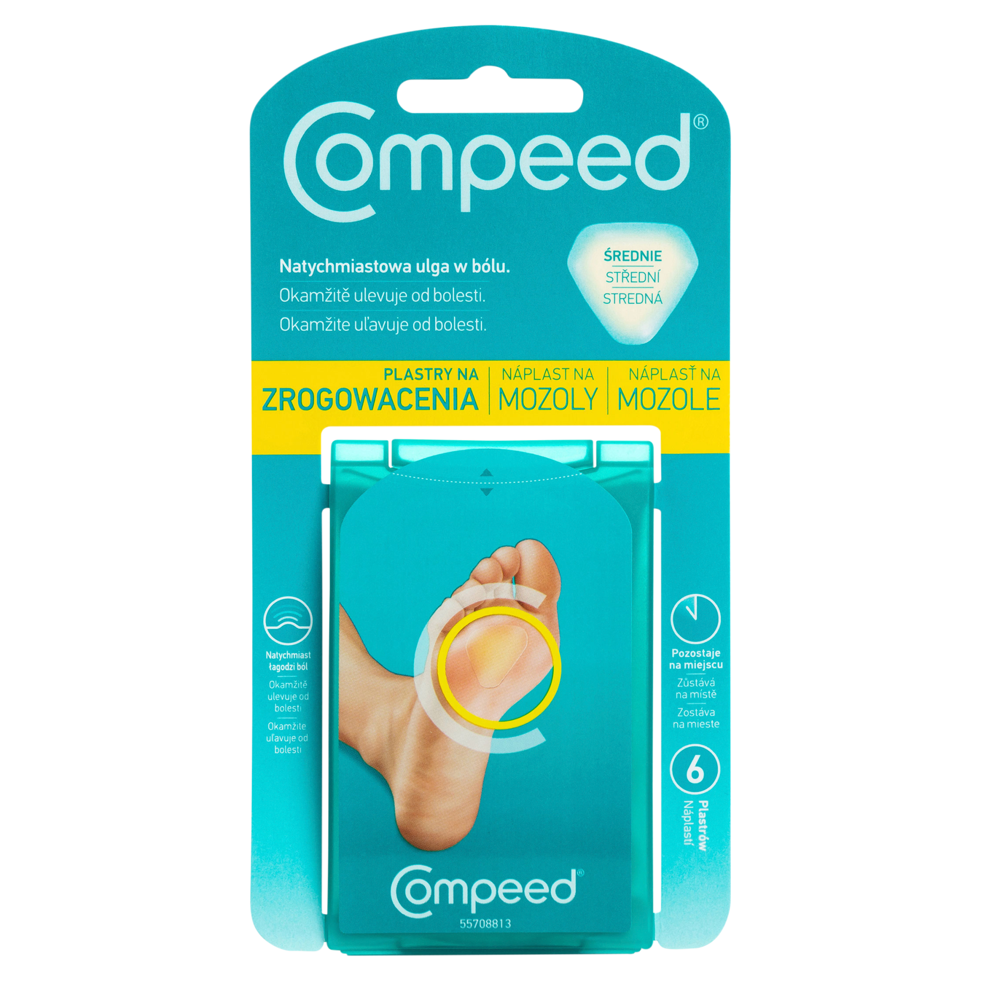 COMPEED Plastry na zrogowacenia średnie - 6 szt. - cena, opinie, wskazania  zdjęcie