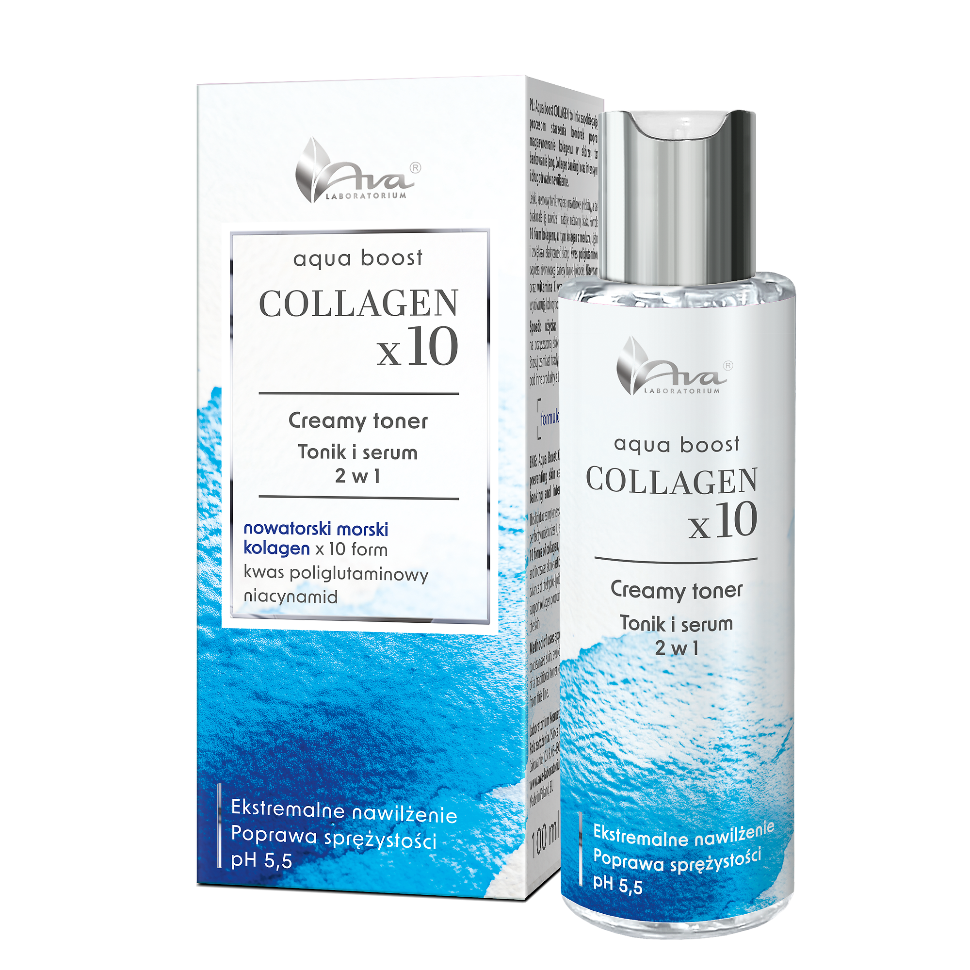AVA Aqua Boost Collagenx10 Creamy toner, 100 ml zdjęcie