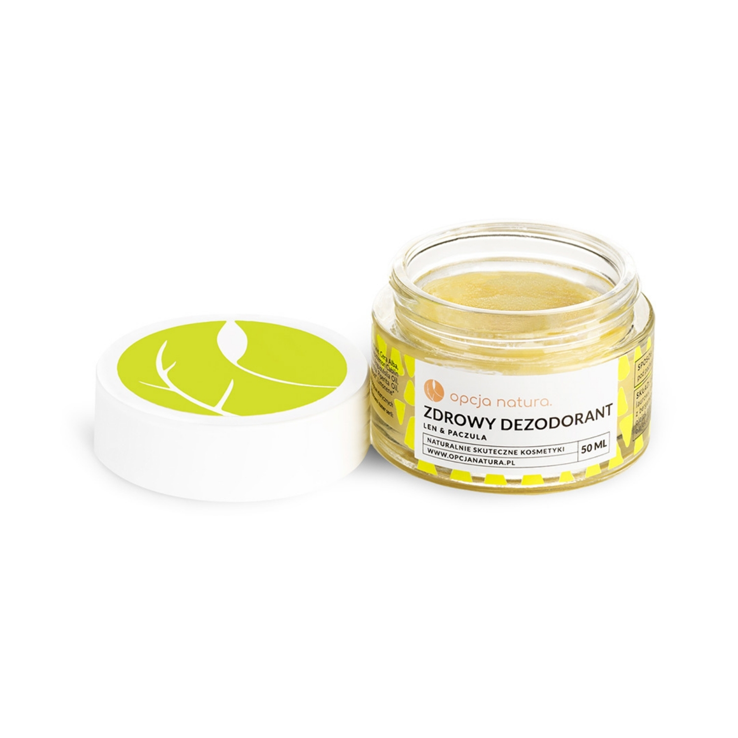 Opcja Natura, zdrowy dezodorant w kremie len i paczula, 50 ml