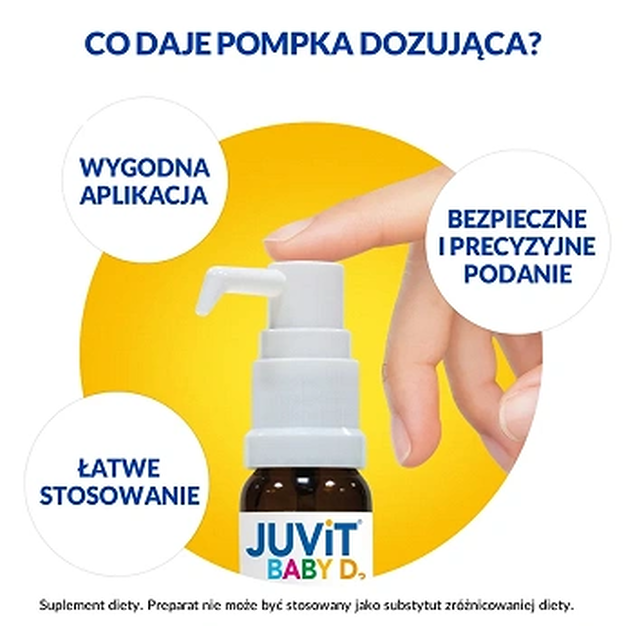 Juvit Baby D3, krople z pompką, 10 ml