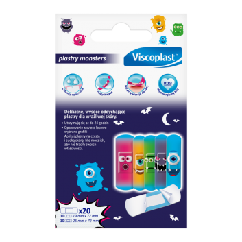 Viscoplast plastry monsters 20 sztuk