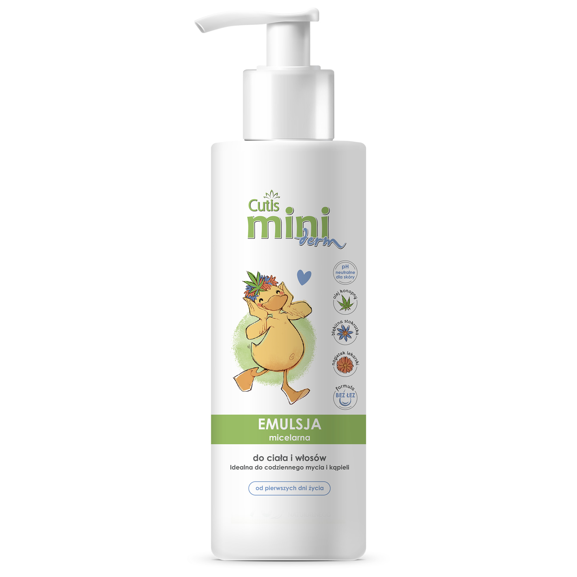 Cutis Mini derm emulsja micelarna do ciała i włosów 200 ml zdjęcie