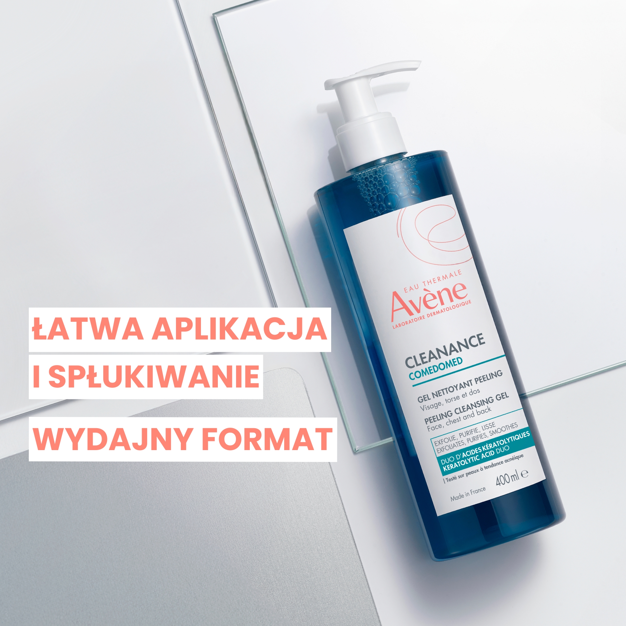 Avene Cleanance Comedomed, złuszczający żel do mycia, 400 ml