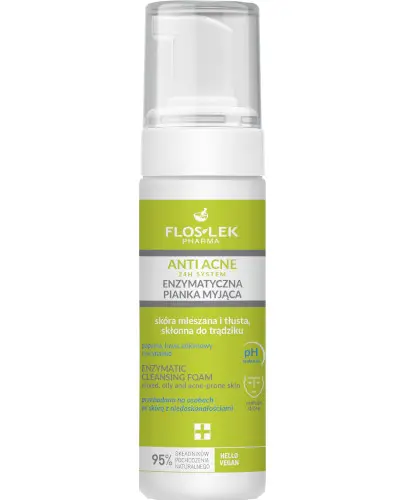 Floslek Anti Acne 24h System enzymatyczna pianka myjąca 150 ml zdjęcie