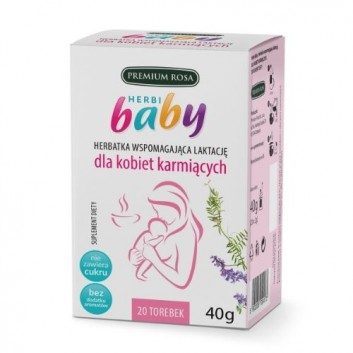 Herbi Baby Herbatka wspomagająca laktację dla kobiet karmiących, 20 torebek