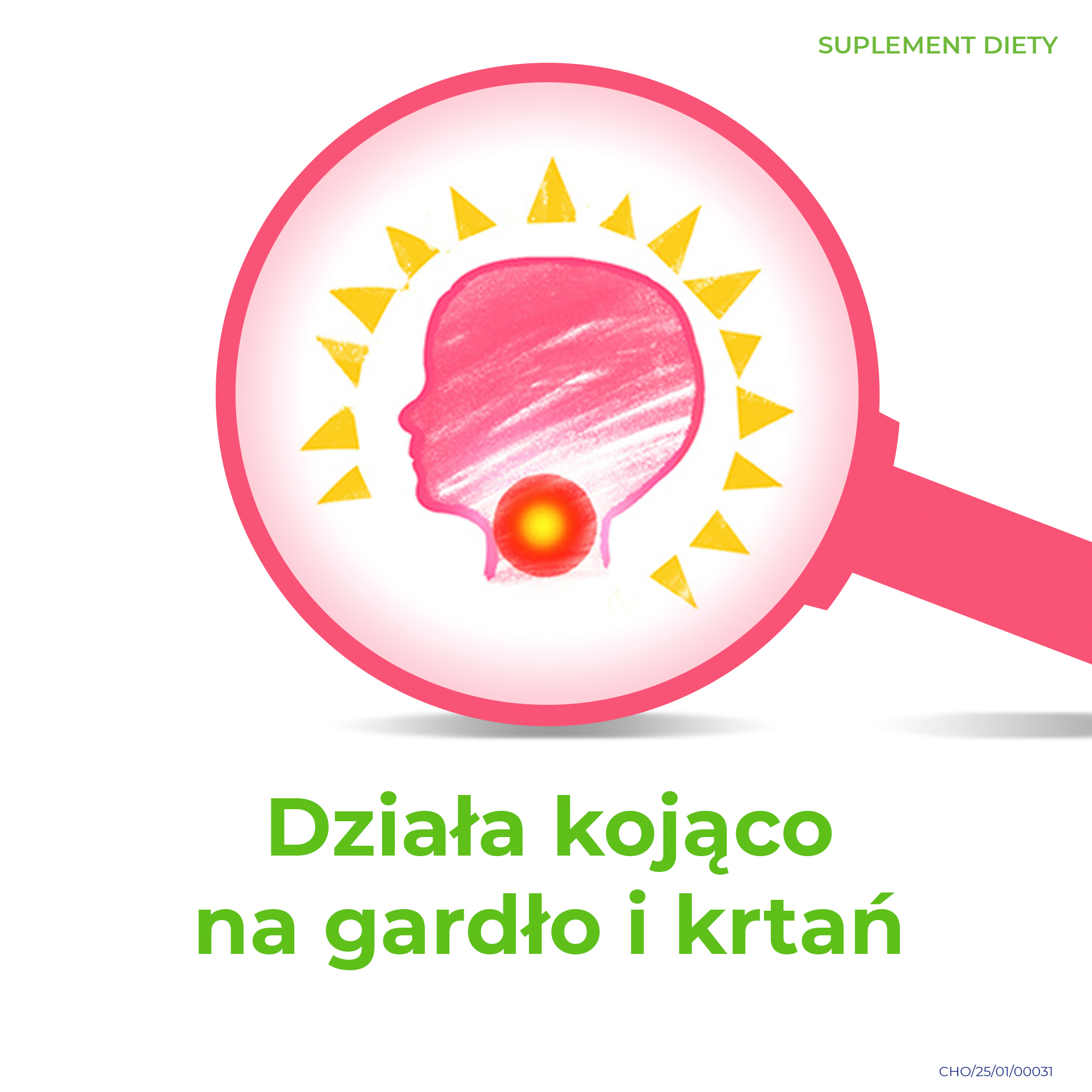 Cholinex lizak o smaku malinowym 1 sztuka