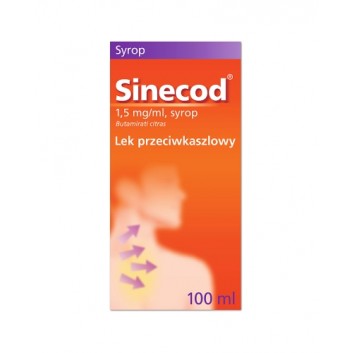 Sinecod, 1,5 mg/ml, syrop, 100 ml