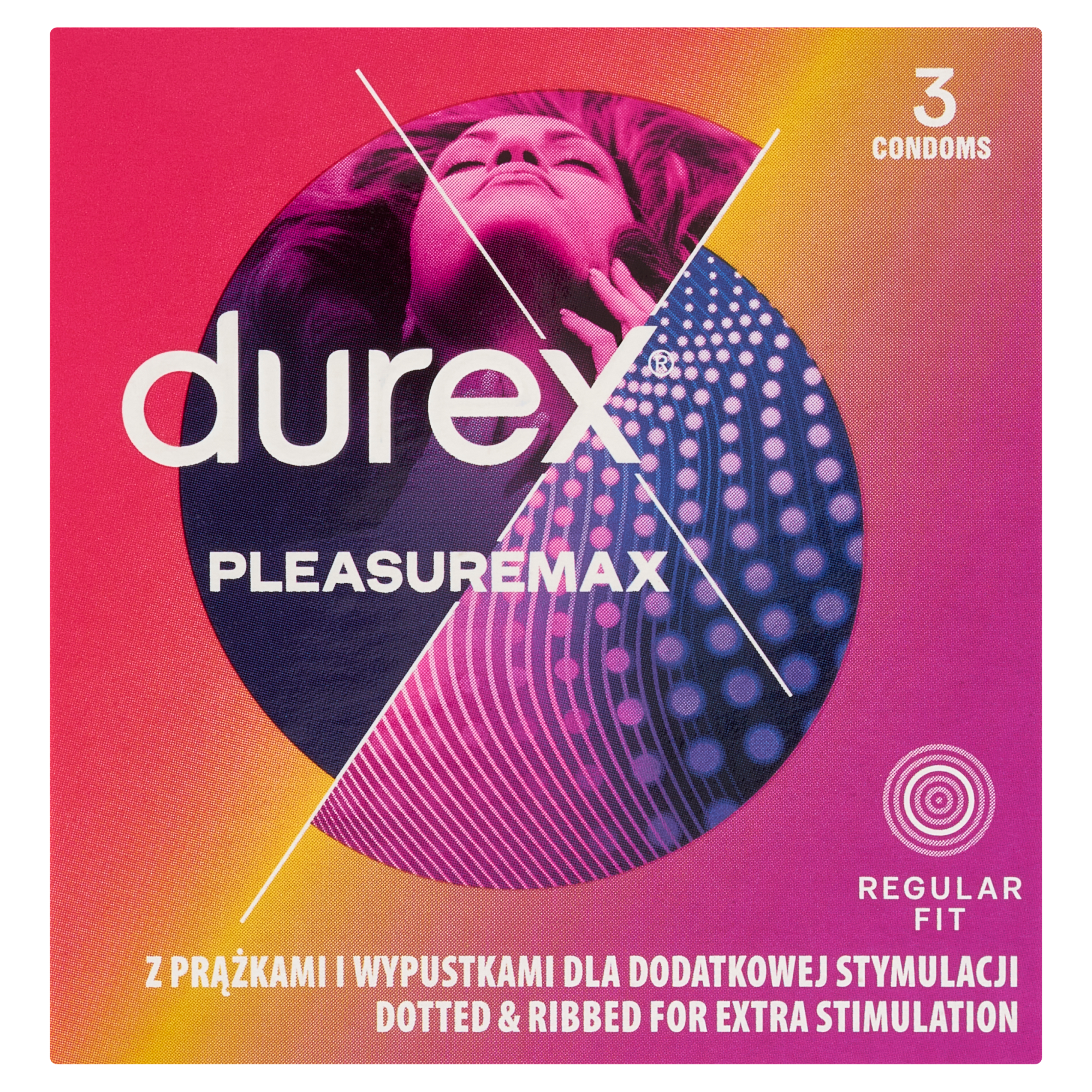 DUREX PLEASUREMAX Prezerwatywy prążkowane z wypustkami, 3 sztuki zdjęcie