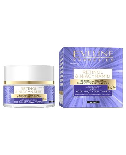 Eveline Retinol Niacynamid Ultrabogaty Krem modelujący owal twarzy na noc 60+, 50 ml zdjęcie
