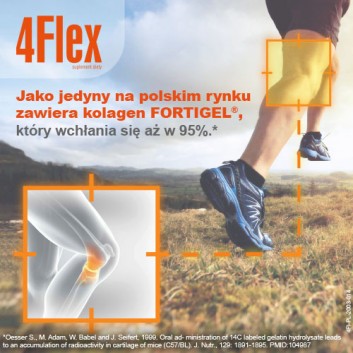 4 Flex, kolagen nowej generacji z witaminą C, 30 saszetek