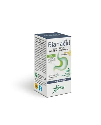 Neobianacid, smak cytrynowy, 14 tabletek do ssania zdjęcie