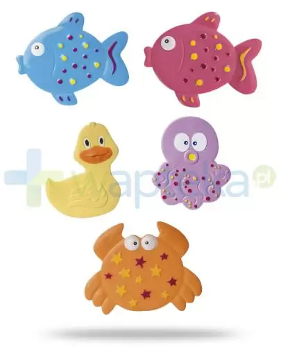 Canpol Babies mini maty kąpielowe kolorowy ocean 5 sztuk [80/003] zdjęcie