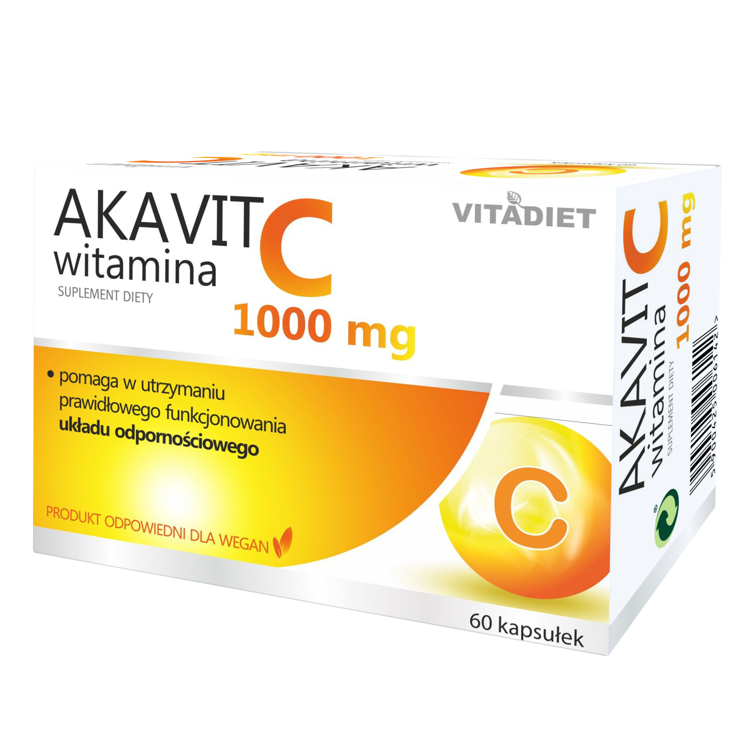 Vitadiet Akavit, Witamina C 1000 mg, kapsułki, 60 sztuk