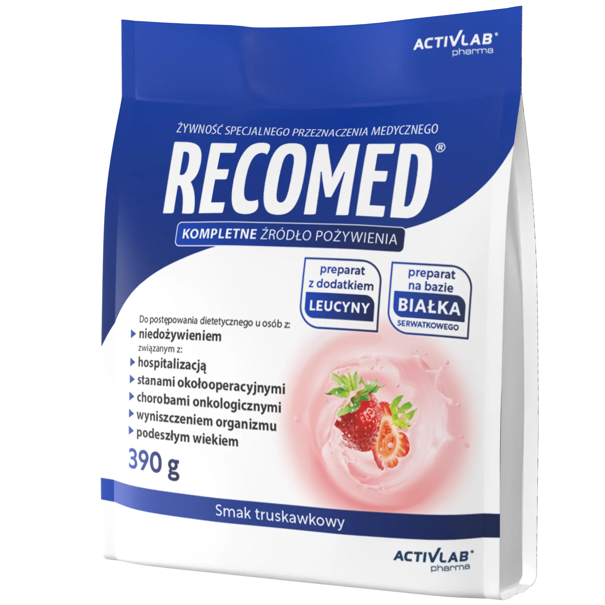 RecoMed, proszek, smak truskawka, 390 g zdjęcie