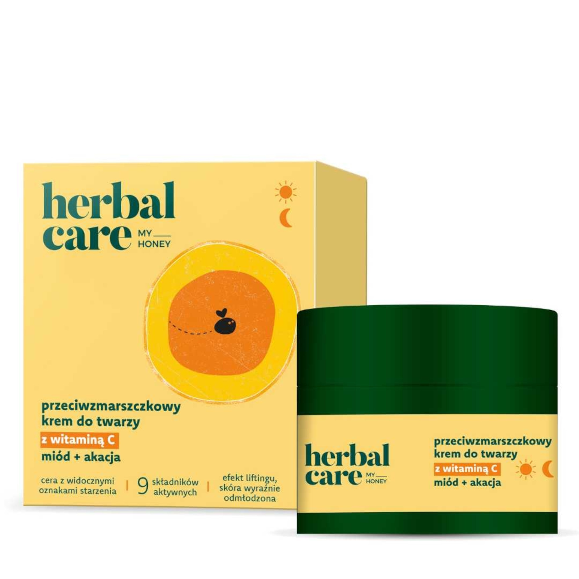 Herbal Care my honey Przeciwzmarszczkowy krem do twarzy z witaminą C: miód + akacja, 50 ml zdjęcie