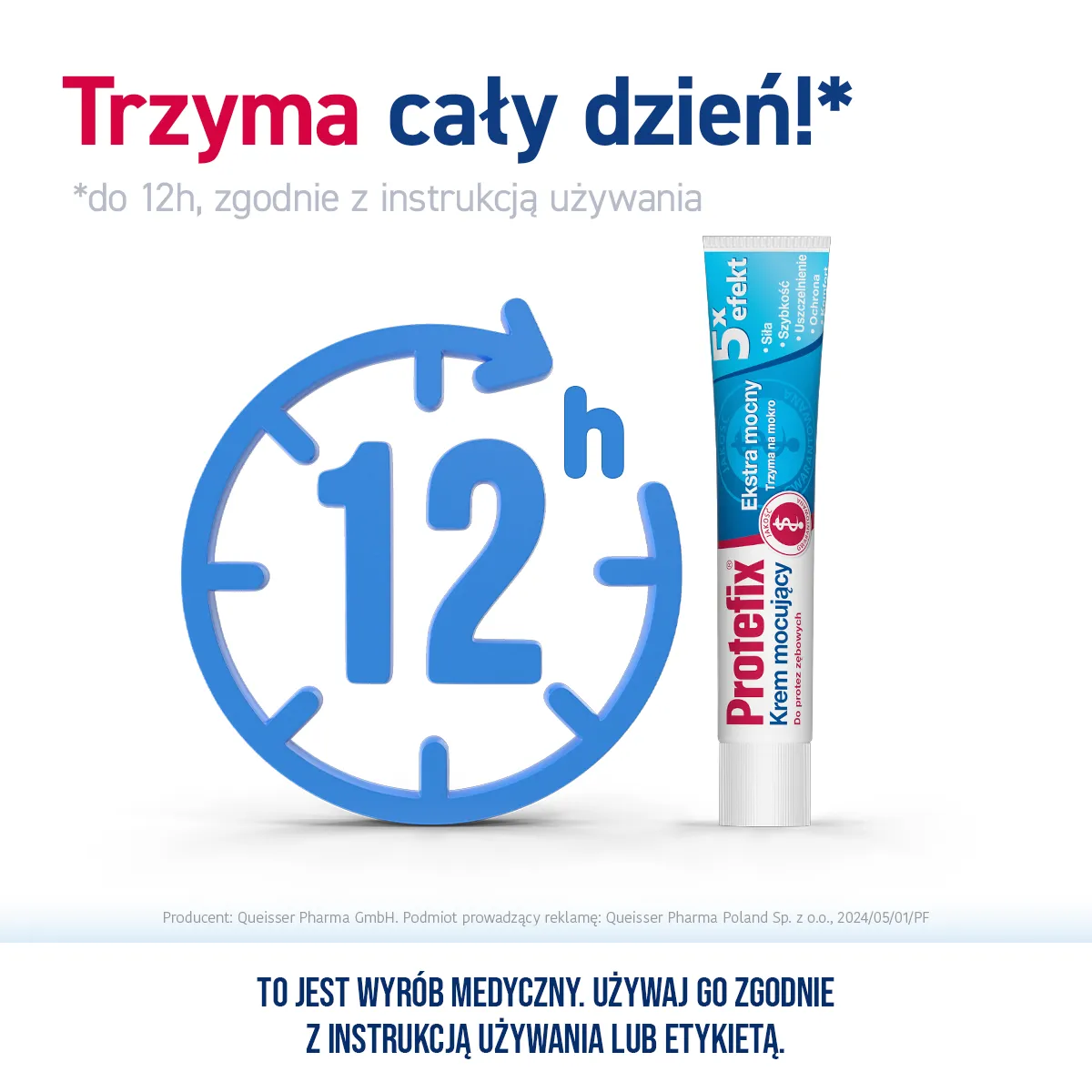 PROTEFIX Krem mocujący do protez zębowych - 47 g