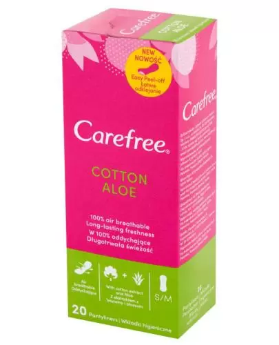 Carefree Cotton Aloe wkładki higieniczne 20 sztuk zdjęcie