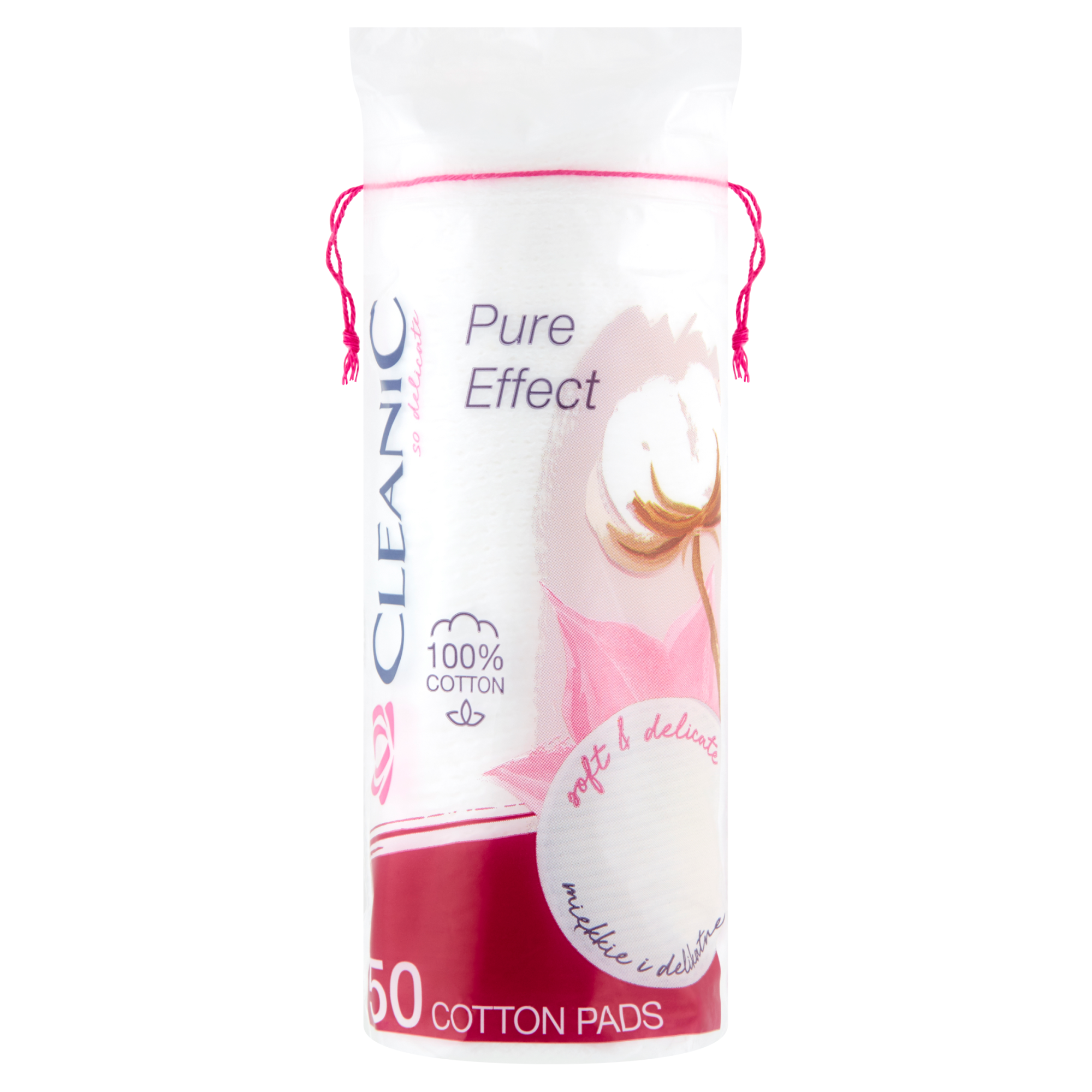 Cleanic Pure Effect soft&delicate płatki kosmetyczne 50 sztuk zdjęcie