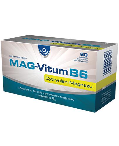 Mag-Vitum B6 Cytrynian Magnezu, 60 tabl., cena, opinie, właściwości zdjęcie
